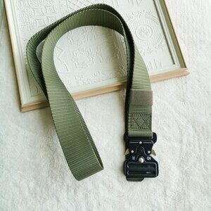 Tactical Cobra Buckle Nylon Belt Heavy-Duty Military EDC Green Waist Strap